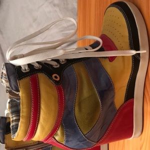 Italian shoes wedge un leather